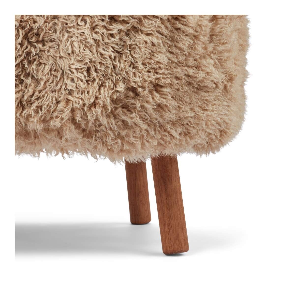 Fauteuil lounge Emil | Laine longue Miel