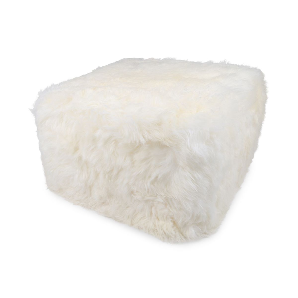 Pouf en peau de mouton | Laine longue