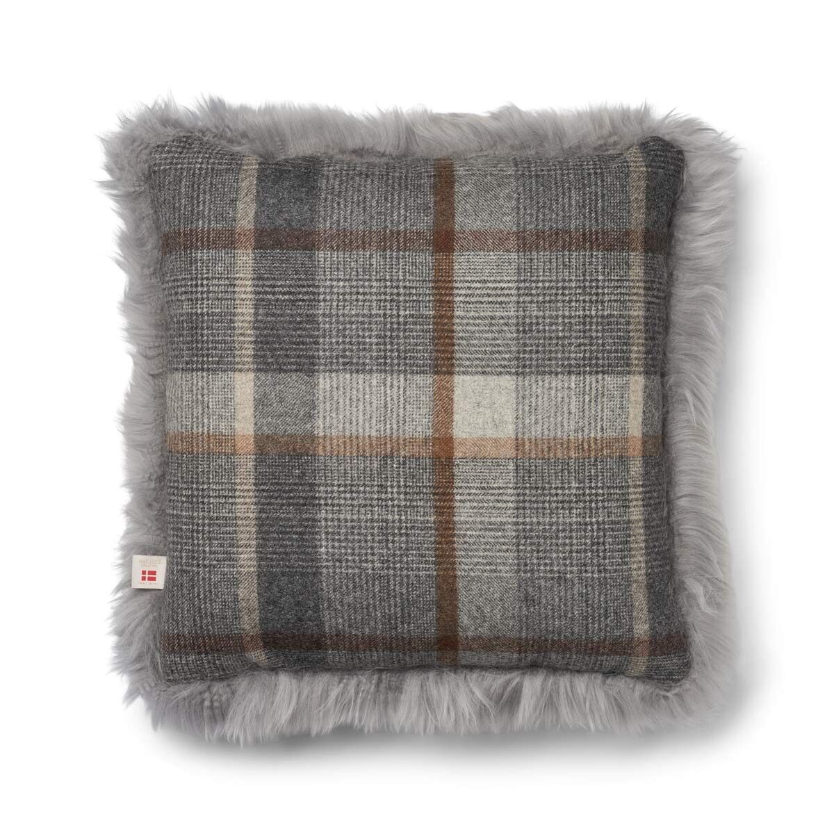 Coussin une face | Laine longue | 52 × 52 cm