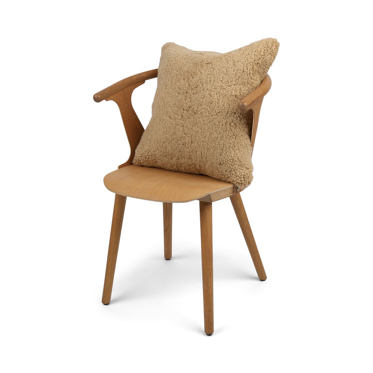 Coussin en peau de mouton | Laine courte | Nouvelle-Zélande | 50x50 cm Miel