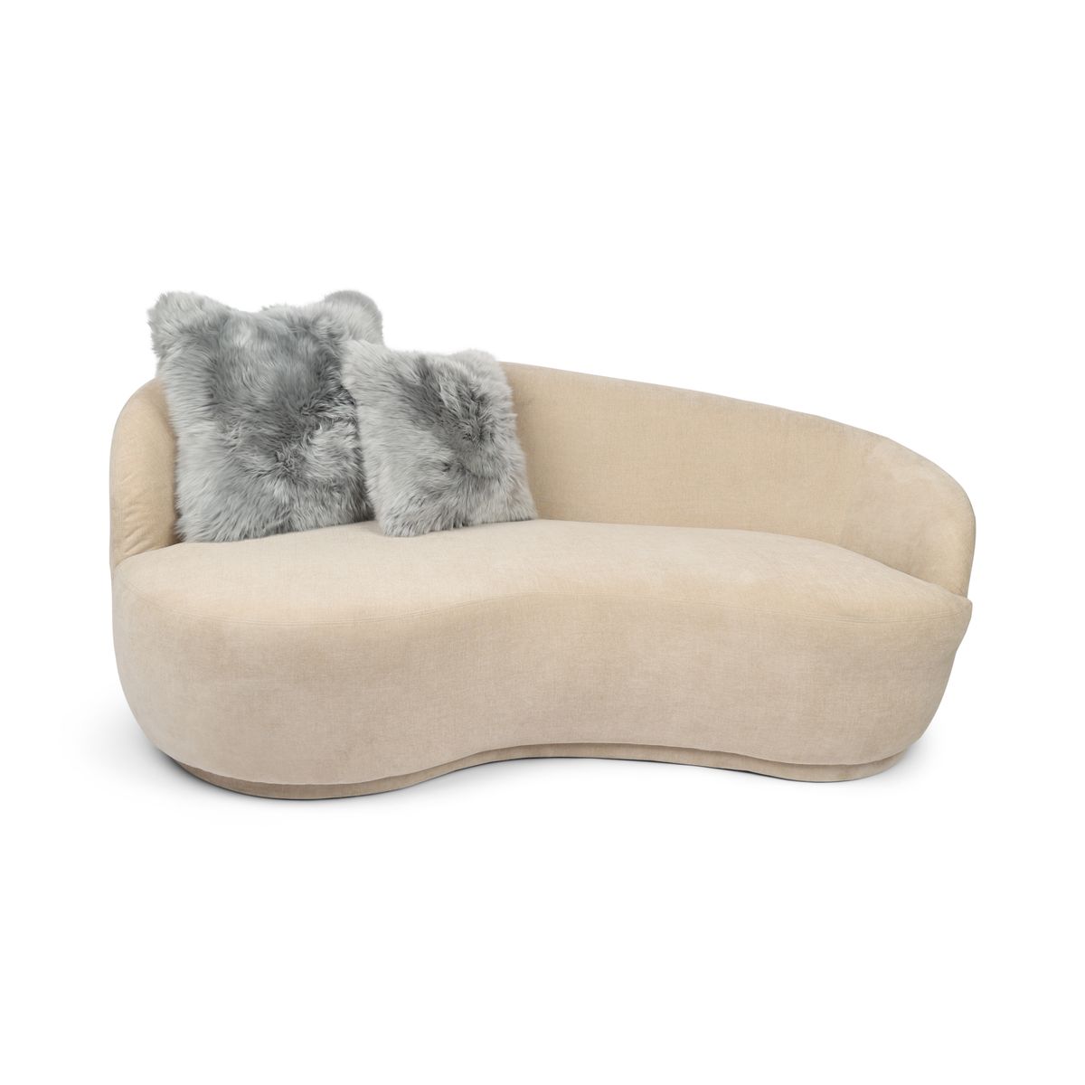 Housse de coussin de siège | Laine longue | Nouvelle-Zélande | 50,5 x 50,5 cm Gris Léger