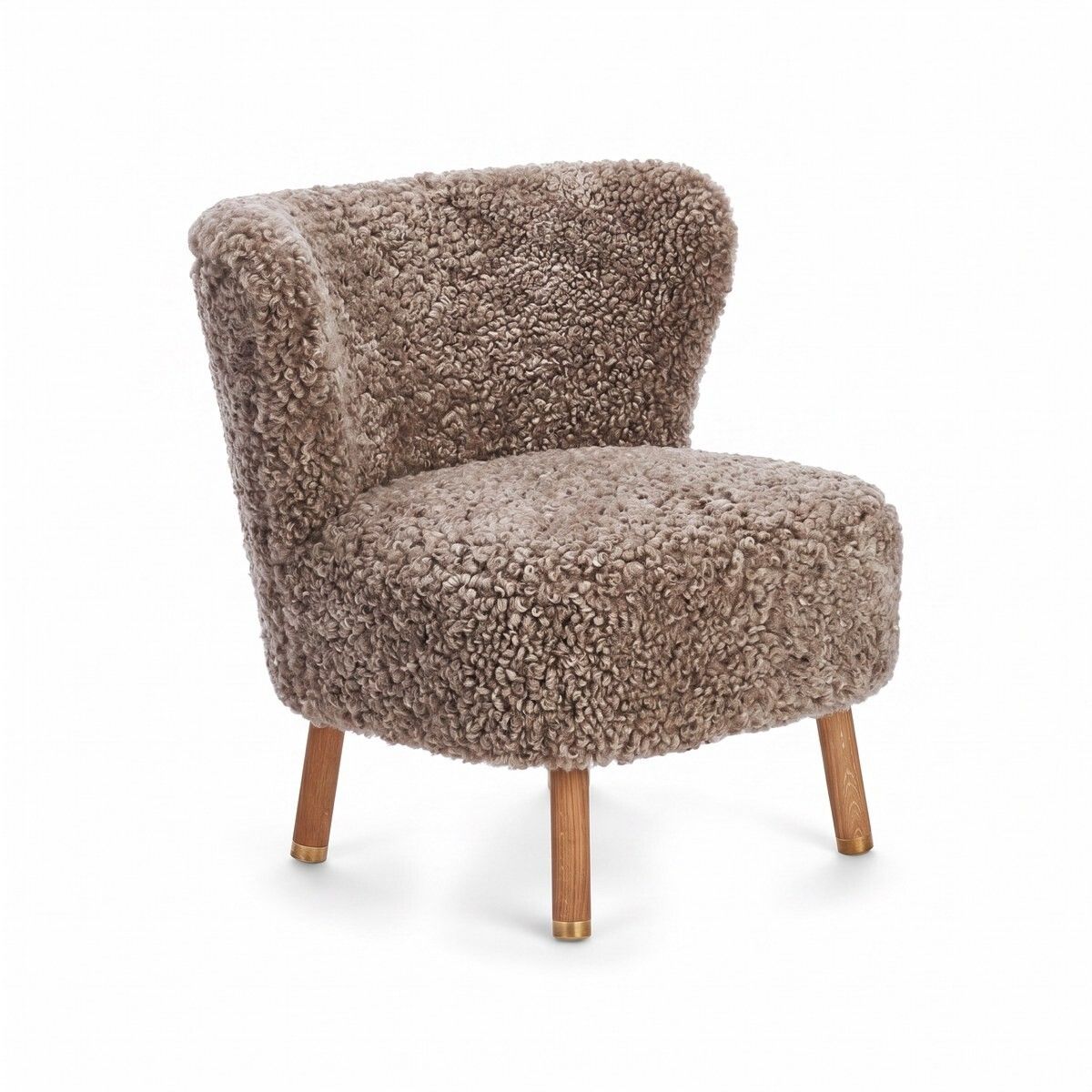 Fauteuil lounge Emil | Laine courte