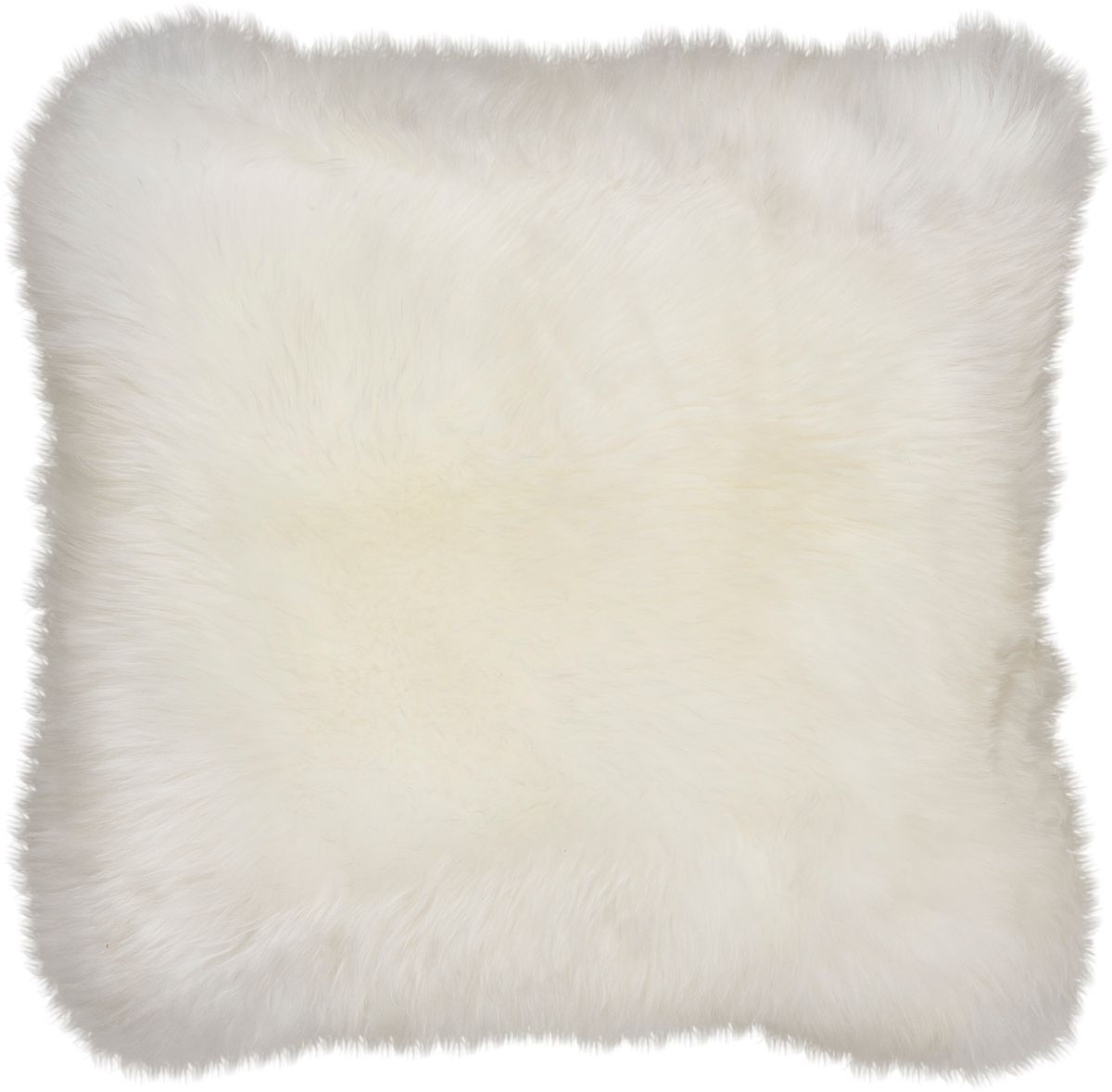 Long-Wool Sheepskin Cushion | LW | Leather backing
