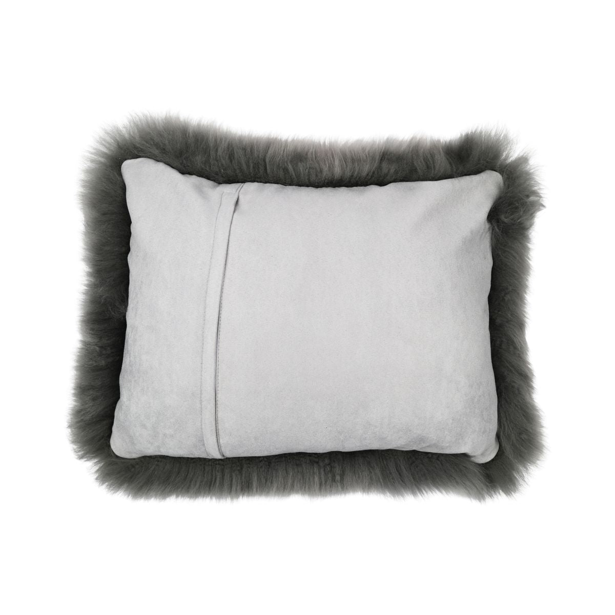 Coussin en peau de mouton | Laine longue | Nouvelle-Zélande | 35x45 cm Acier
