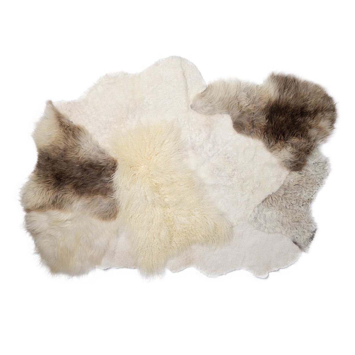 Long Wool / Short Wool Icelandic Sheepskin Design Rug