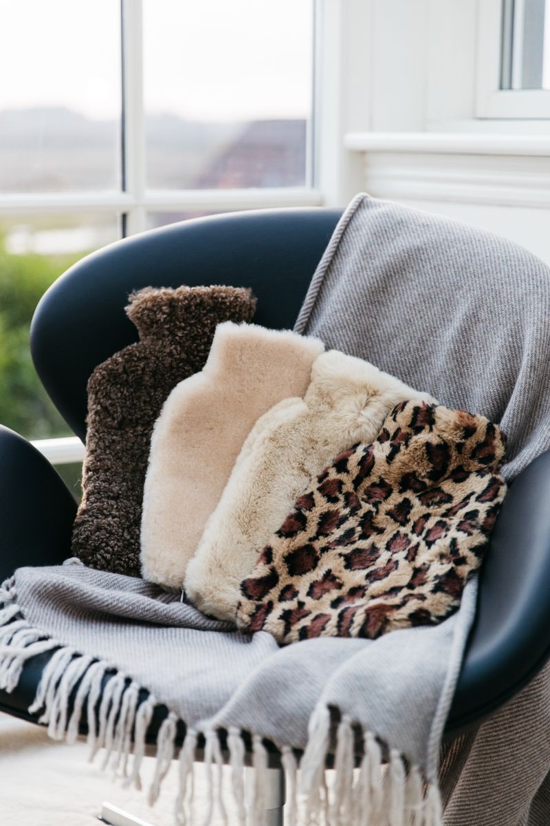 Sheepskin Hot Water Bottle Taupe