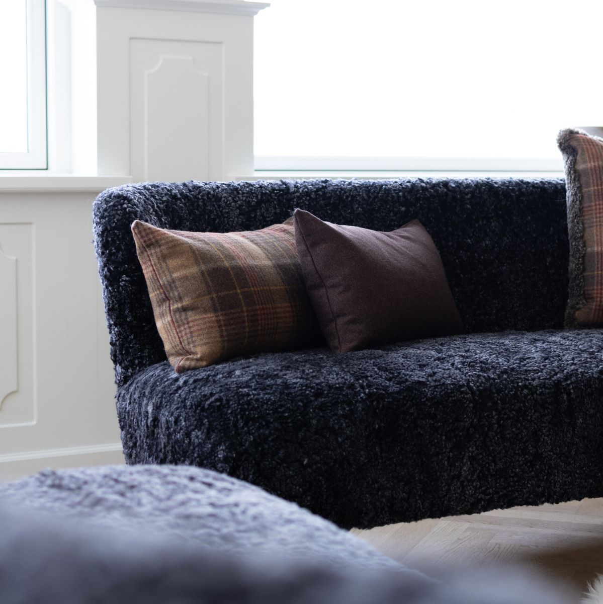 Coussin double face | 52x52 cm | 34x52 cm Cacao-Marron foncé