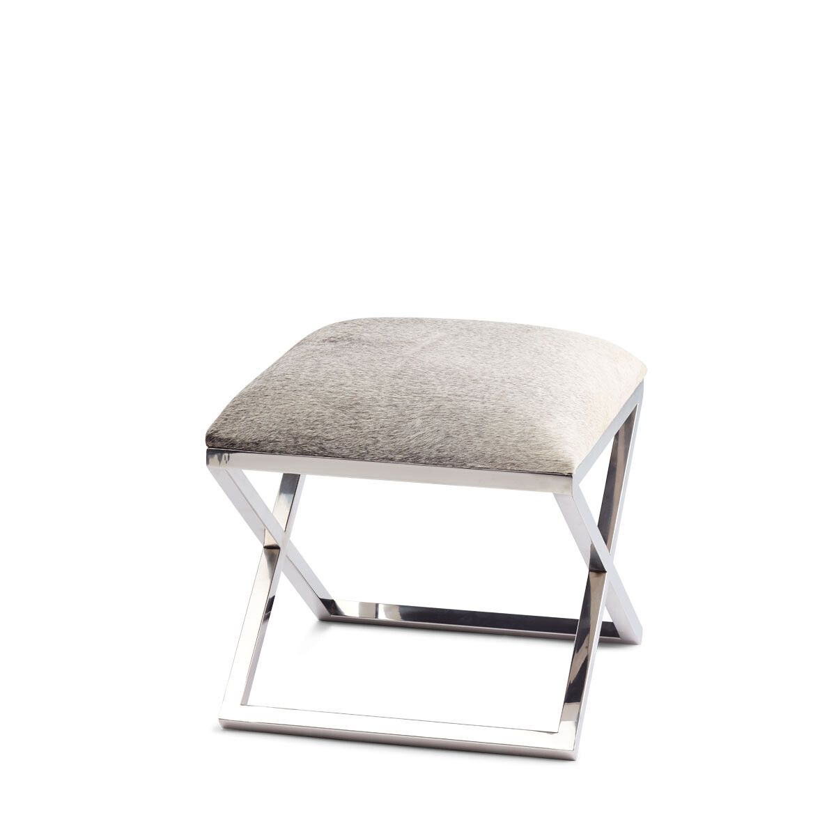 Tabouret en peau de vachette
