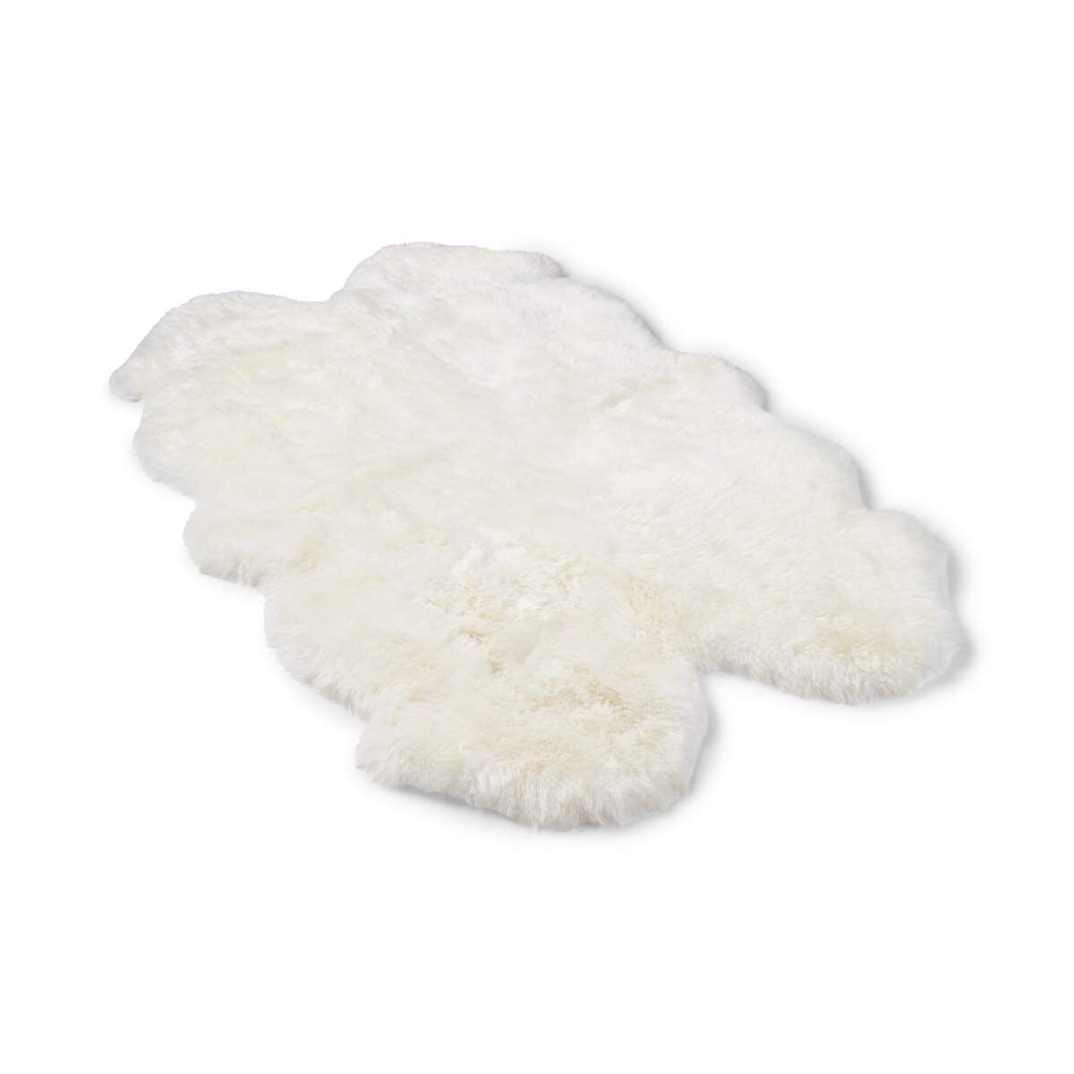 Tapis en peau de mouton mérinos | Laine longue | 170 × 110 cm Ivoire