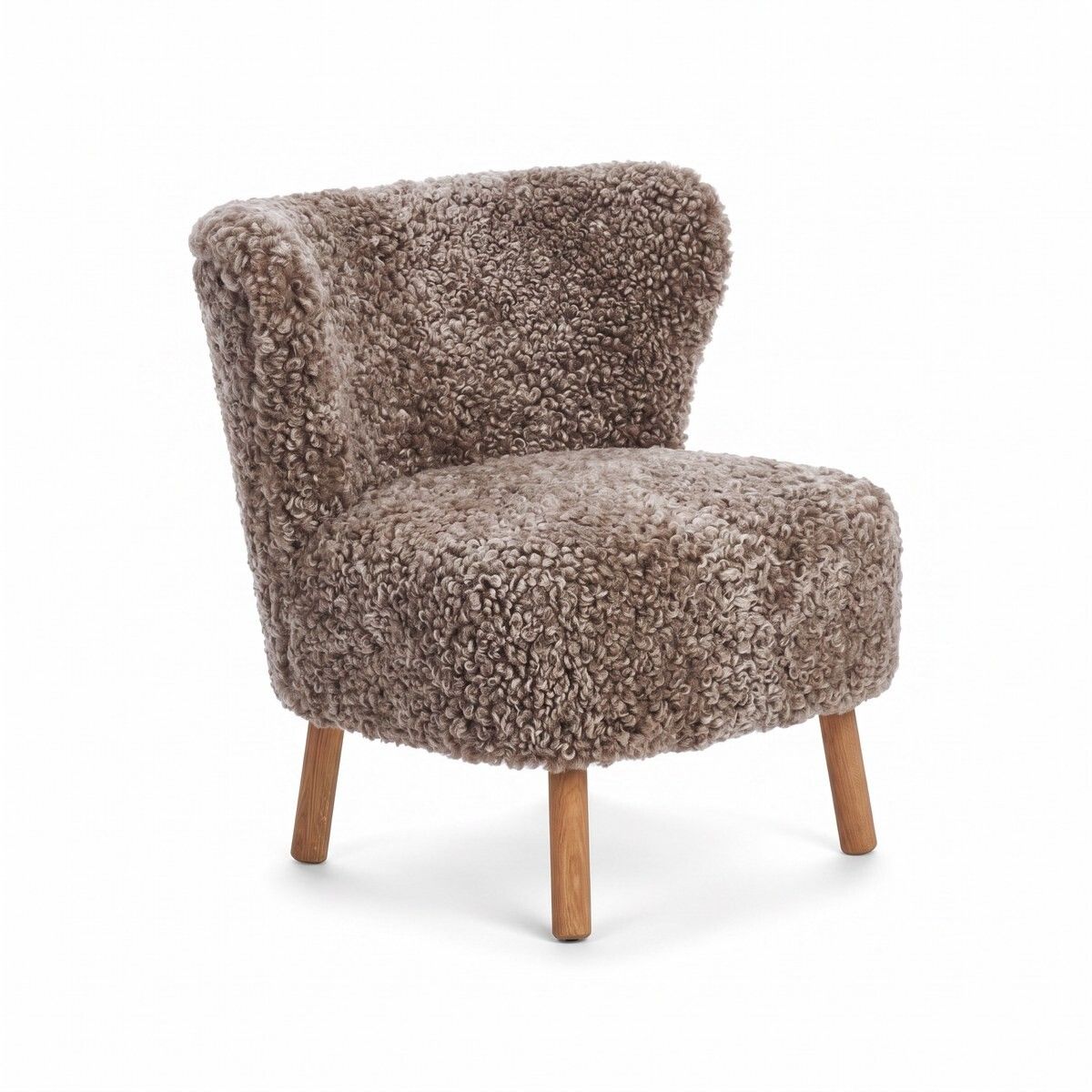 Fauteuil lounge Emil | Laine courte