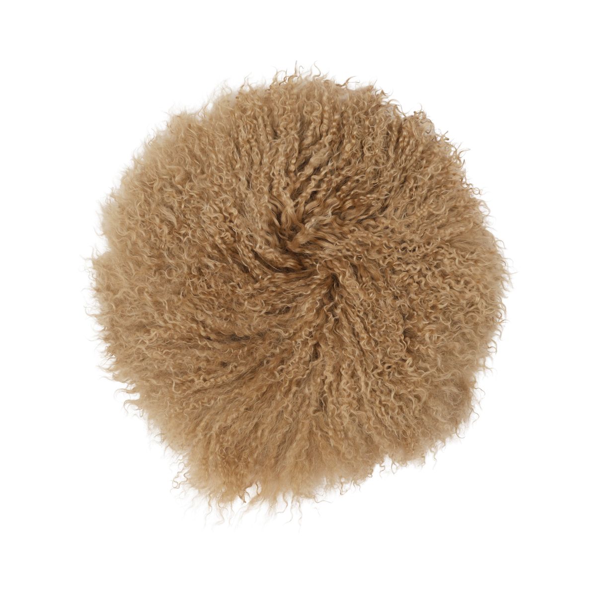 Dessus de siège | Laine longue | Ø34 cm Sable Taupe