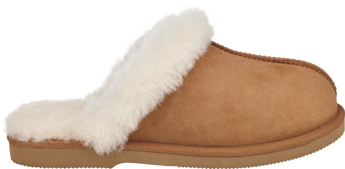 Chausson bouclé duveteux Châtaigne