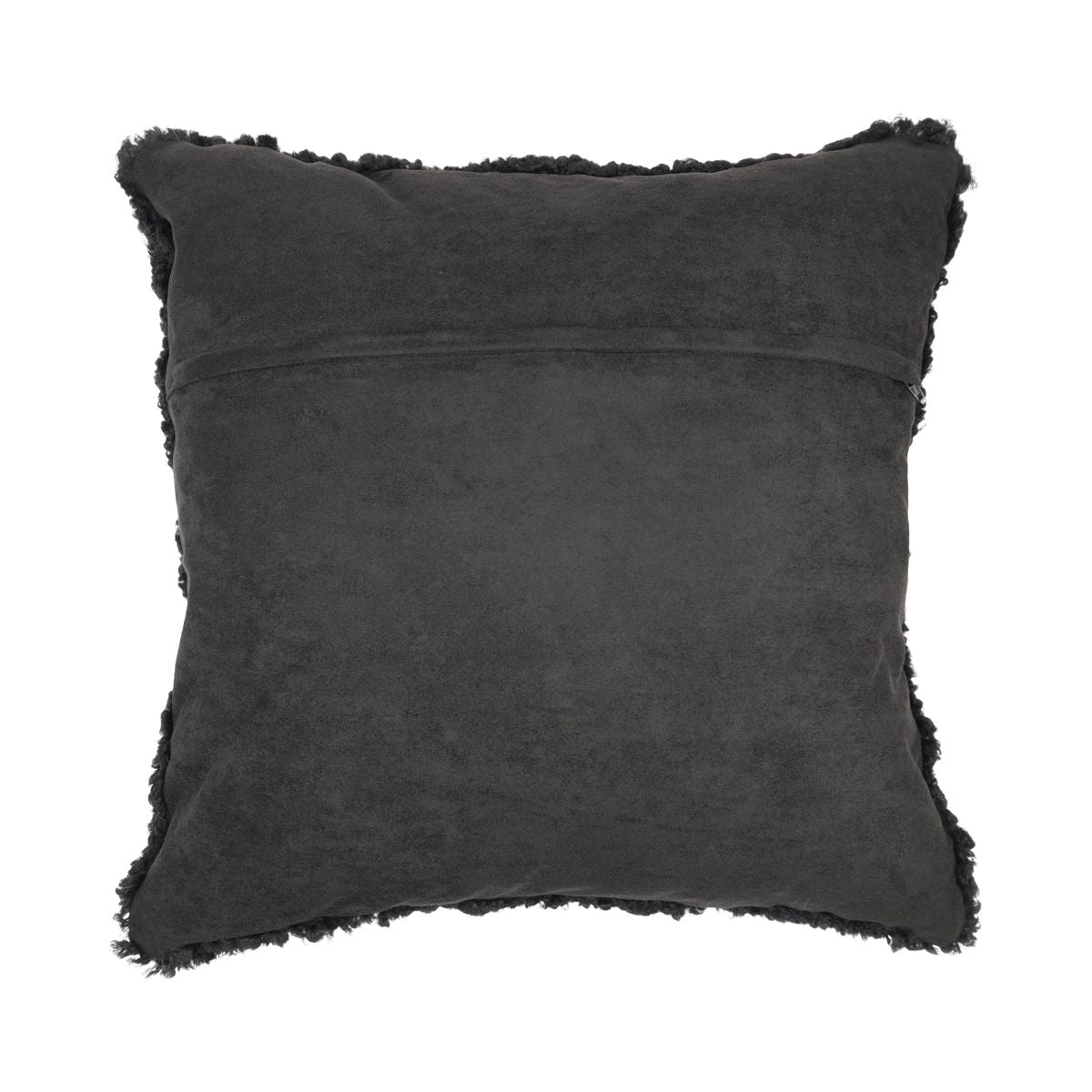 Coussin en peau de mouton | Laine courte | Nouvelle-Zélande | 50x50 cm Noir