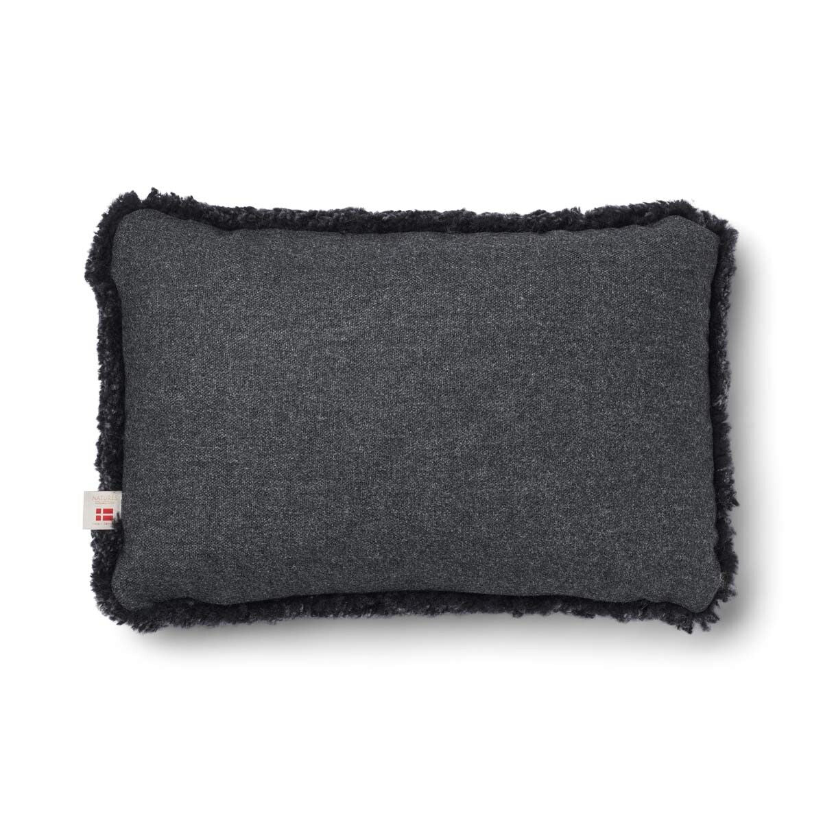 Coussin en laine courte de mouton - 34x52 cm