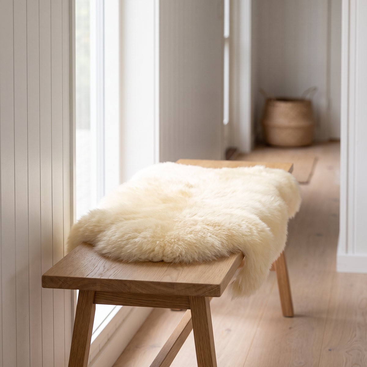 Peau de mouton de Nouvelle-Zélande | 70+ cm Ivoire