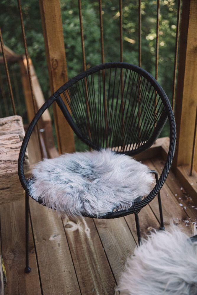 Dessus de siège premium | Laine longue | Nouvelle-Zélande | Ø34 cm Gris Léger