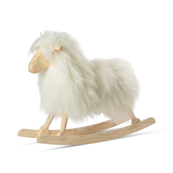 Mouton à bascule | Laine islandaise longue | L85 × l25 × H60 cm | Grand