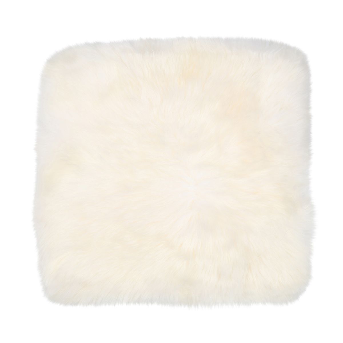 Dessus de siège avec envers | Laine longue | Nouvelle-Zélande | 40 × 40 cm Ivoire