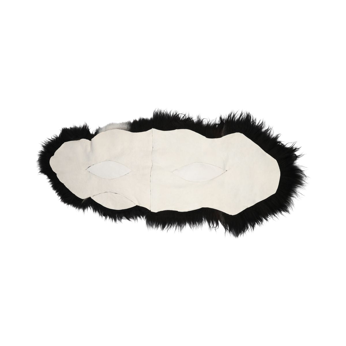 Peau de mouton islandaise double | Couleurs naturelles | Laine longue | 160 cm Mix blanc