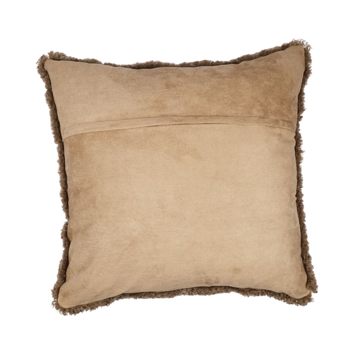 Coussin en peau de mouton | Laine courte | Nouvelle-Zélande | 40x40 cm Sahara