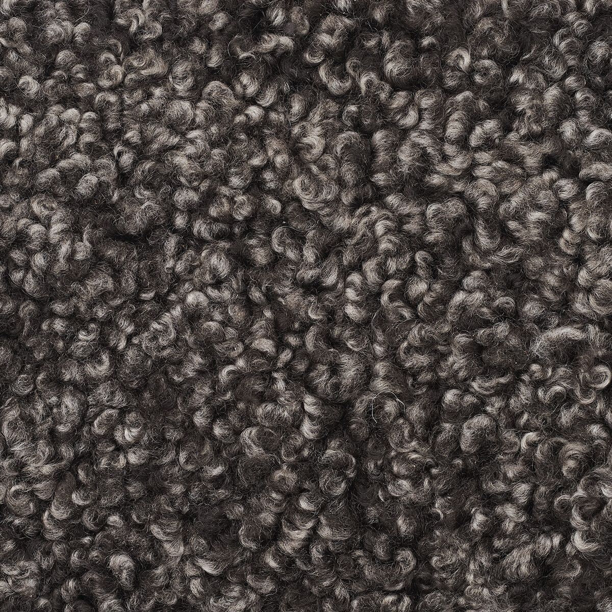 Repose-pieds Emil | Laine courte Cappuccino