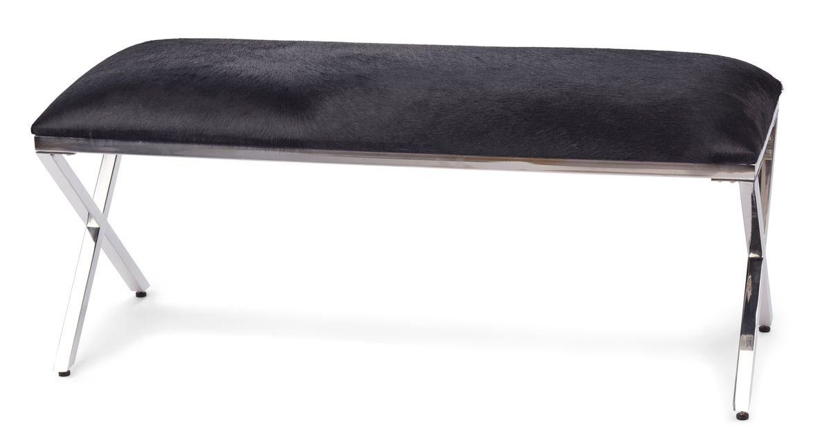 Bench Of Cow Hide