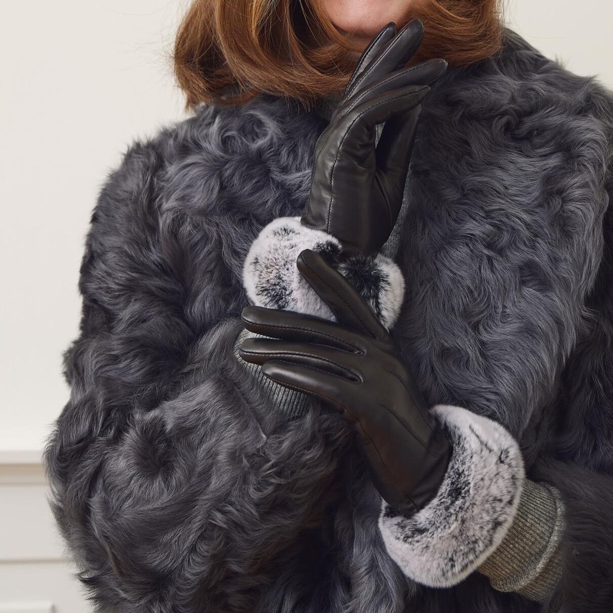 Gants Kassandra Noir/Neige