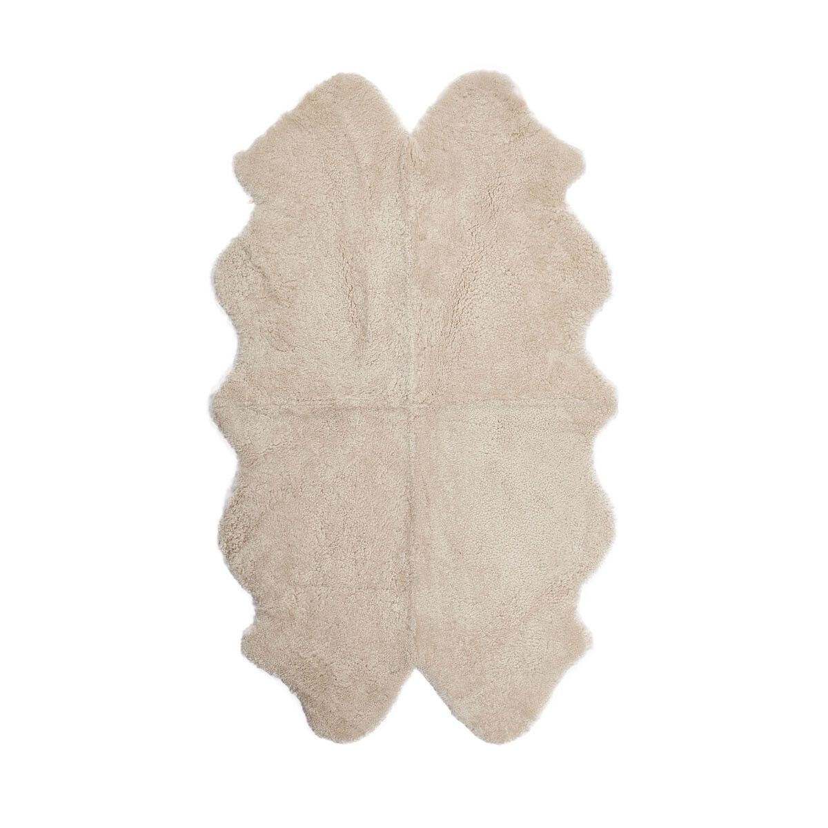 Tapis en peau de mouton | Nouvelle-Zélande | Laine courte bouclée | Format quadruple | 170 × 110 cm
