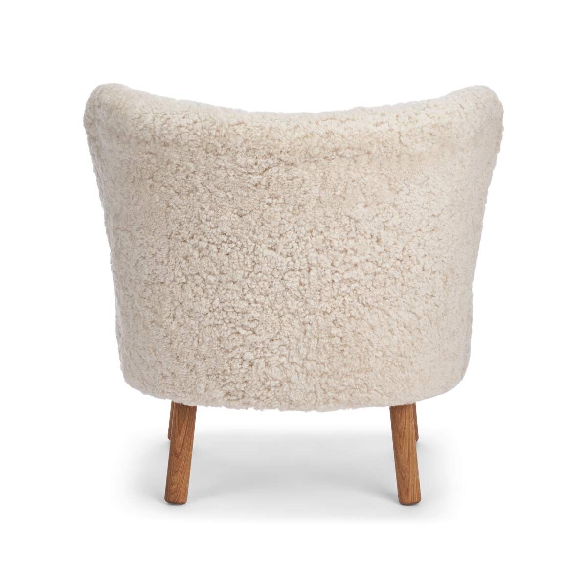 Fauteuil lounge Emil | Laine courte Perle