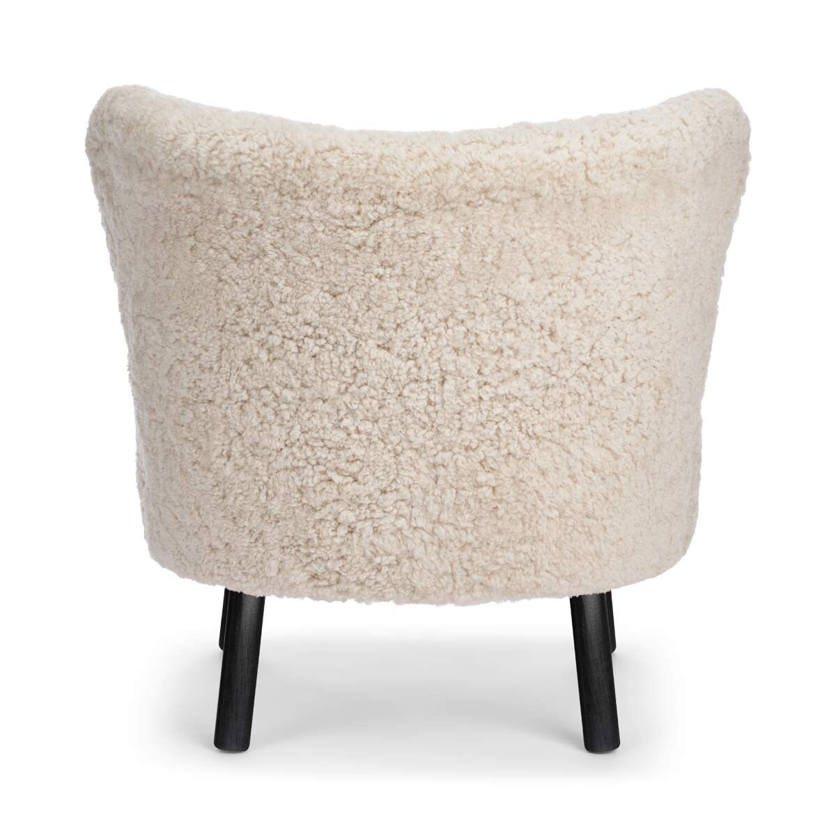 Fauteuil lounge Emil | Laine courte Perle