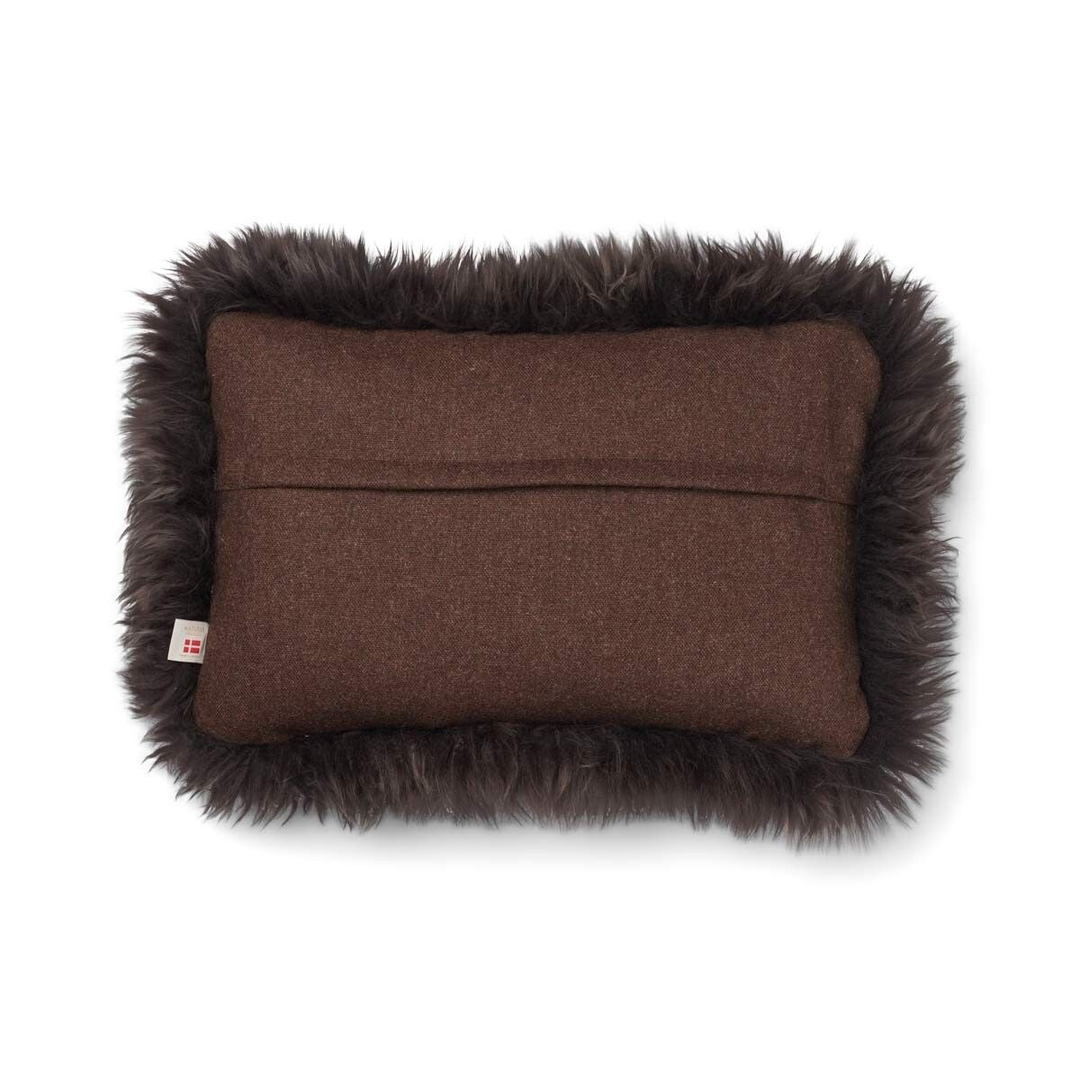 Coussin en laine | LW trim | 52x52 cm | 34x52 cm Marron/Noyer