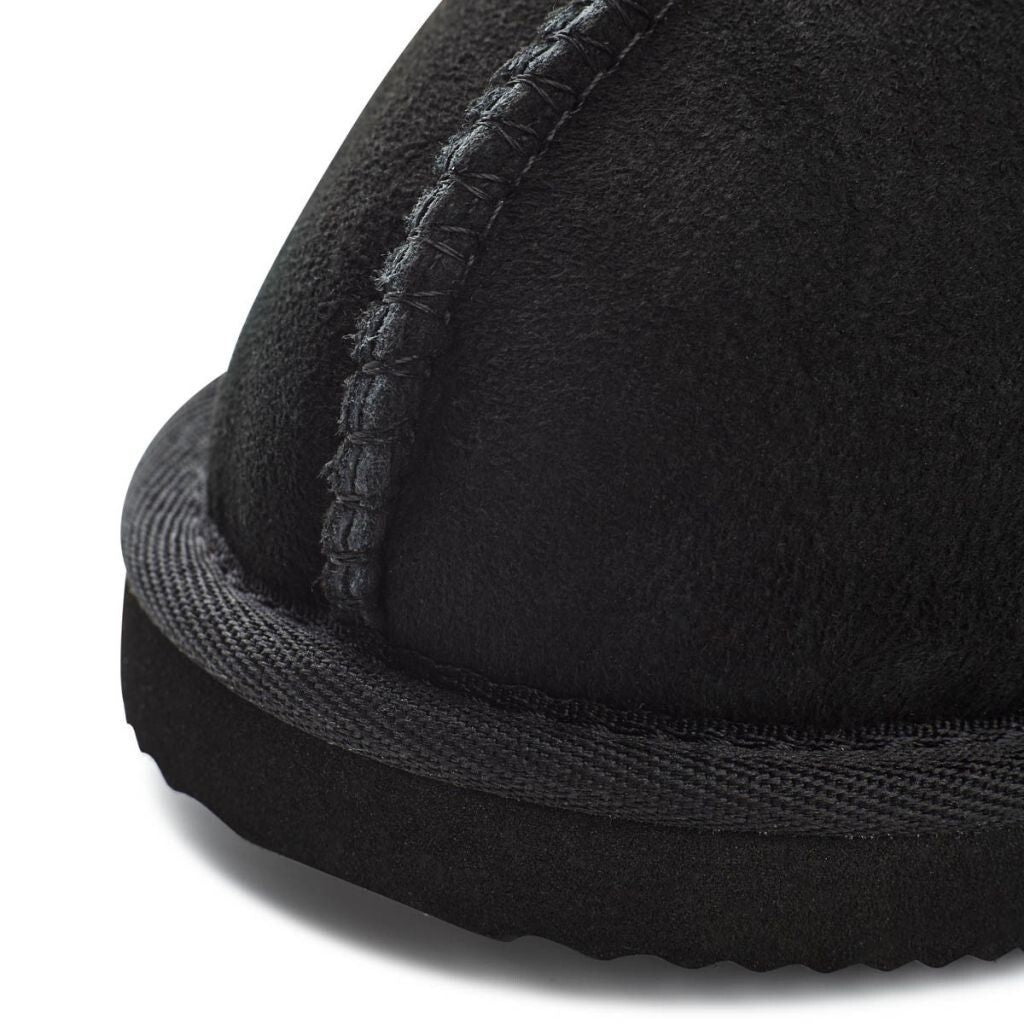 Chausson bouclé duveteux Noir