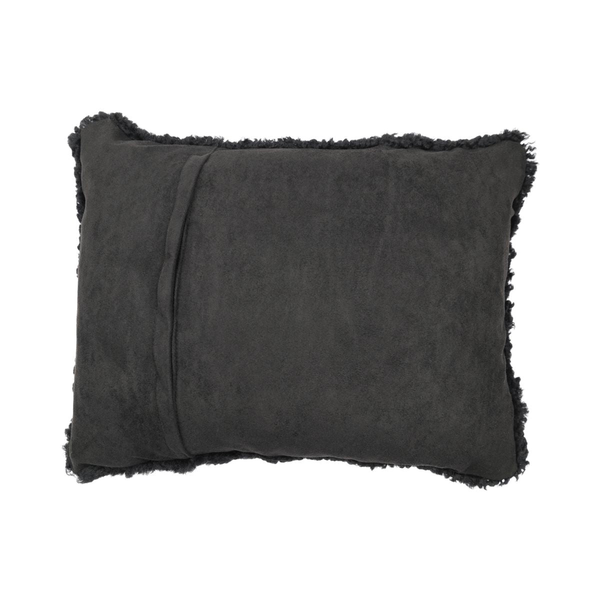 Coussin en peau de mouton | Laine courte | Nouvelle-Zélande | 35x45 cm Noir