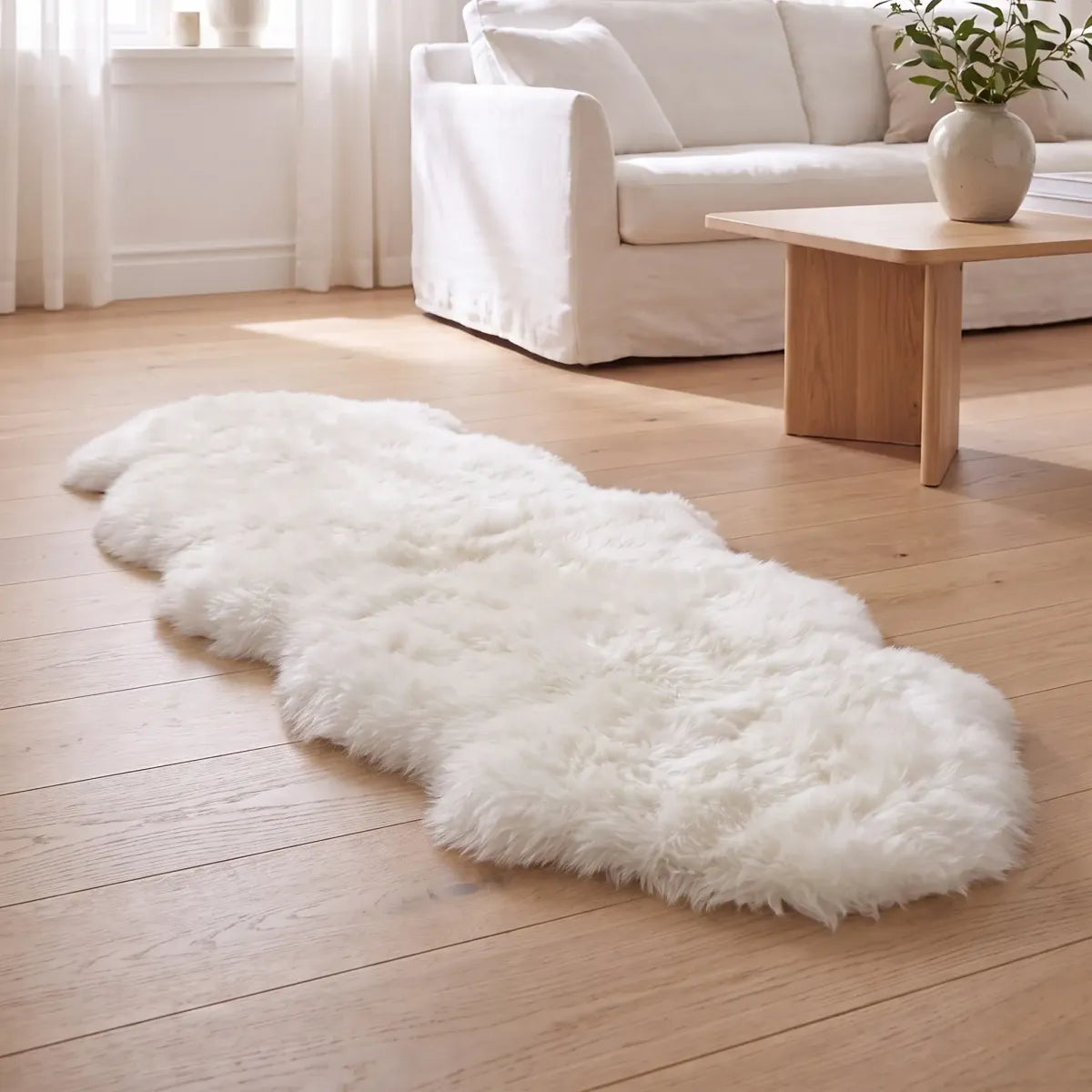 Tapis en peau de mouton mérinos | Laine longue | 170x60 cm