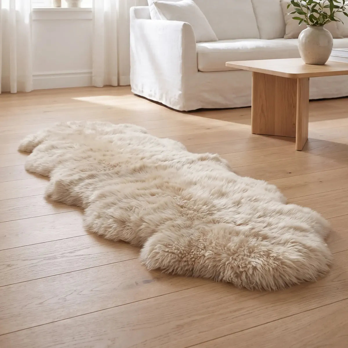 Tapis en peau de mouton mérinos | Laine longue | 170x60 cm