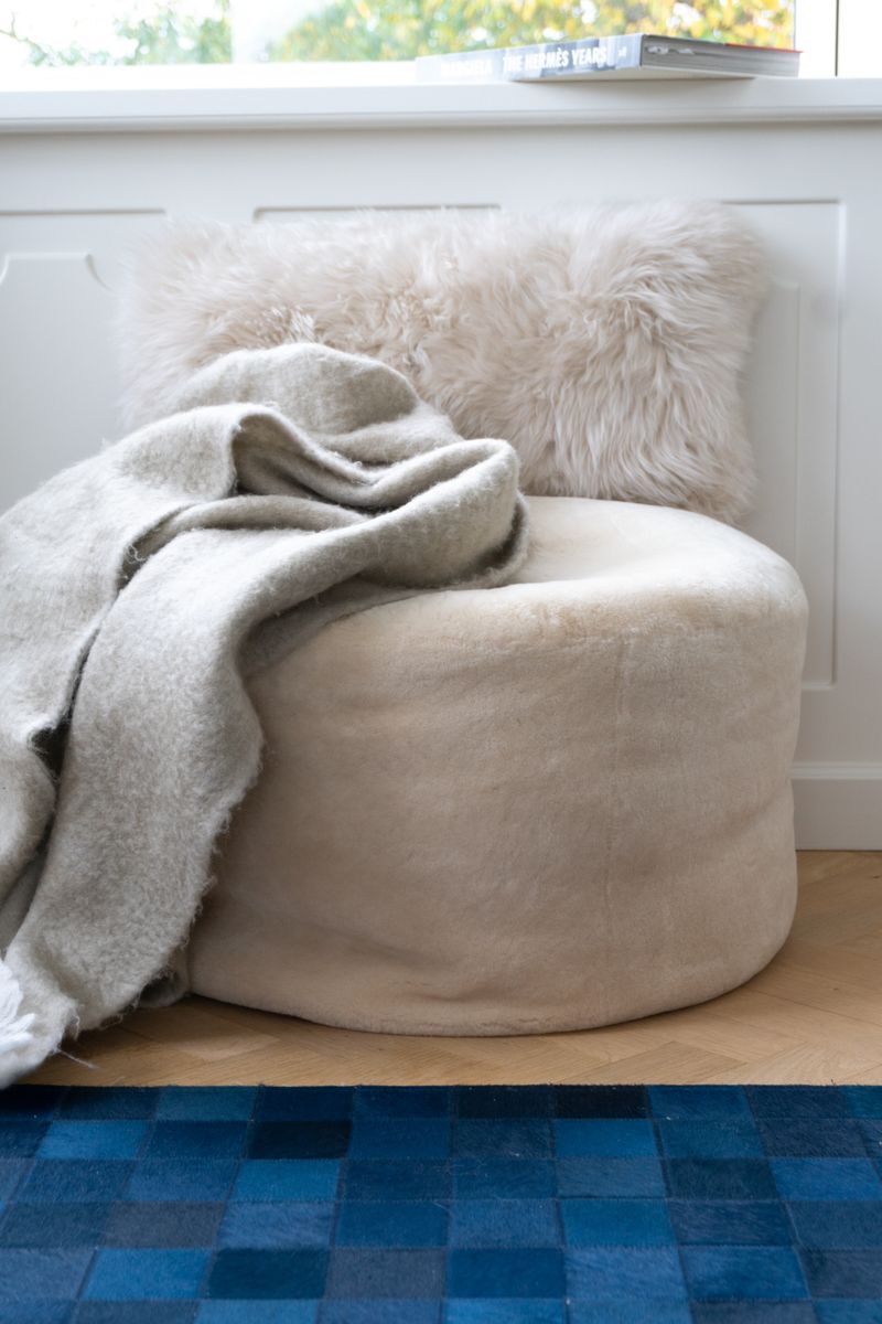 Round Moccasin Pouf | ø55xH36cm Natural