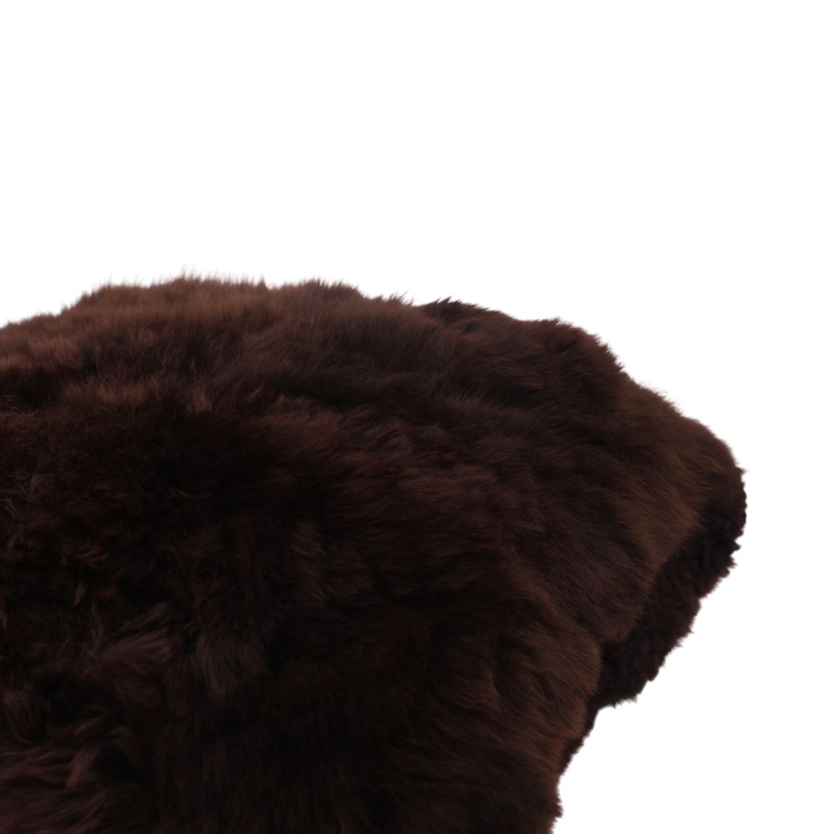  Alpaca Fur Cushion | Double sided | Short Wool Chocolate