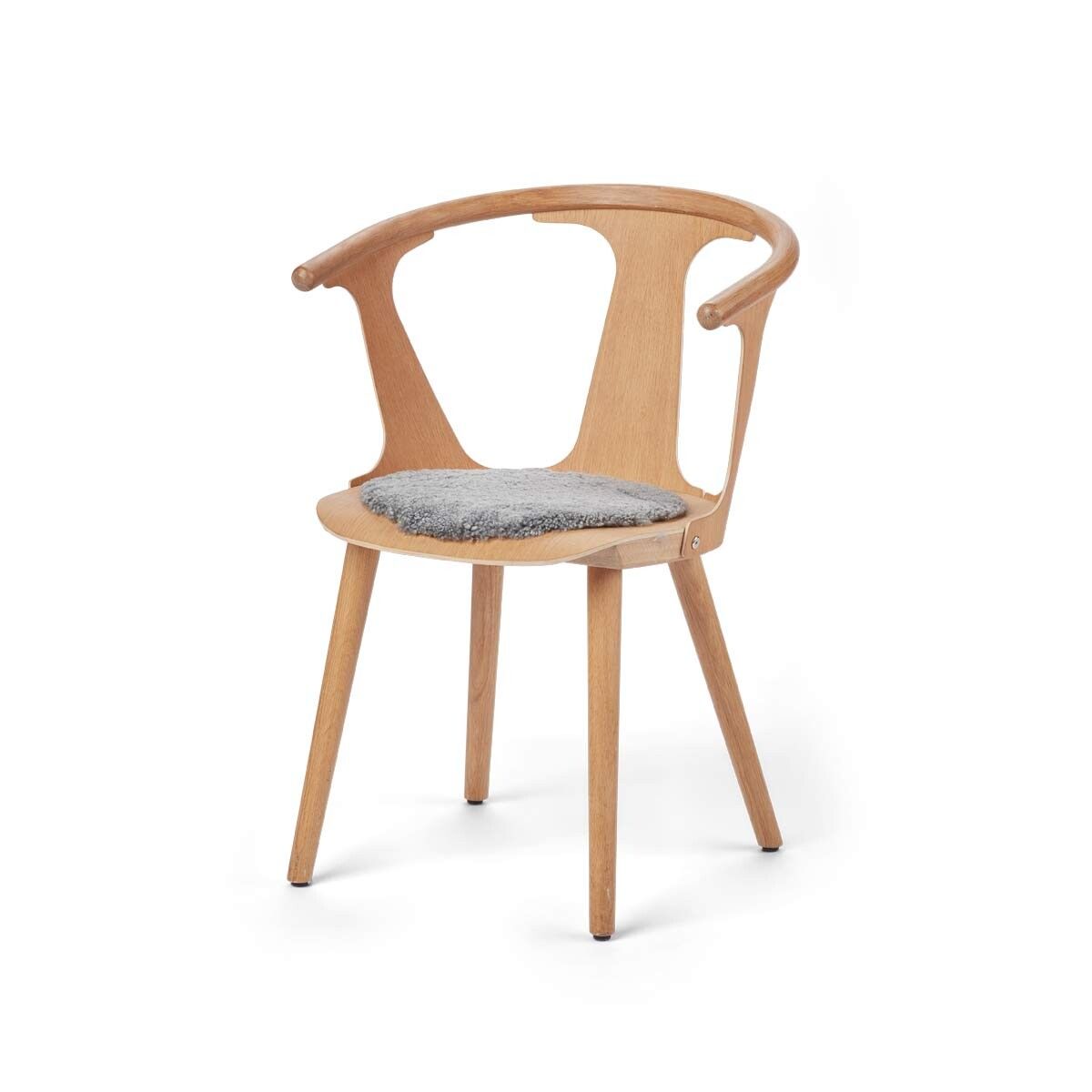 Dessus de siège en peau de mouton bouclée à laine courte | Ø34 cm