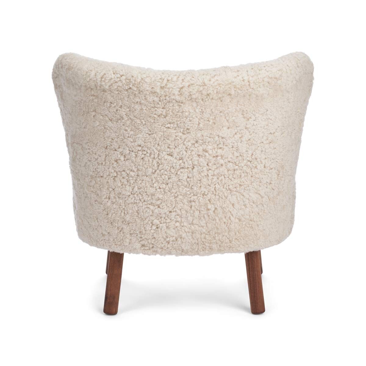 Fauteuil lounge Emil | Laine courte Perle