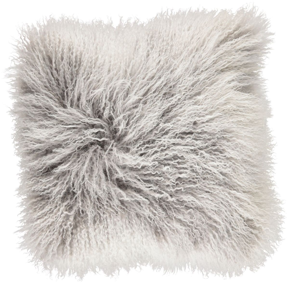 Coussin bouclé Snow Collection  Cendre/neige