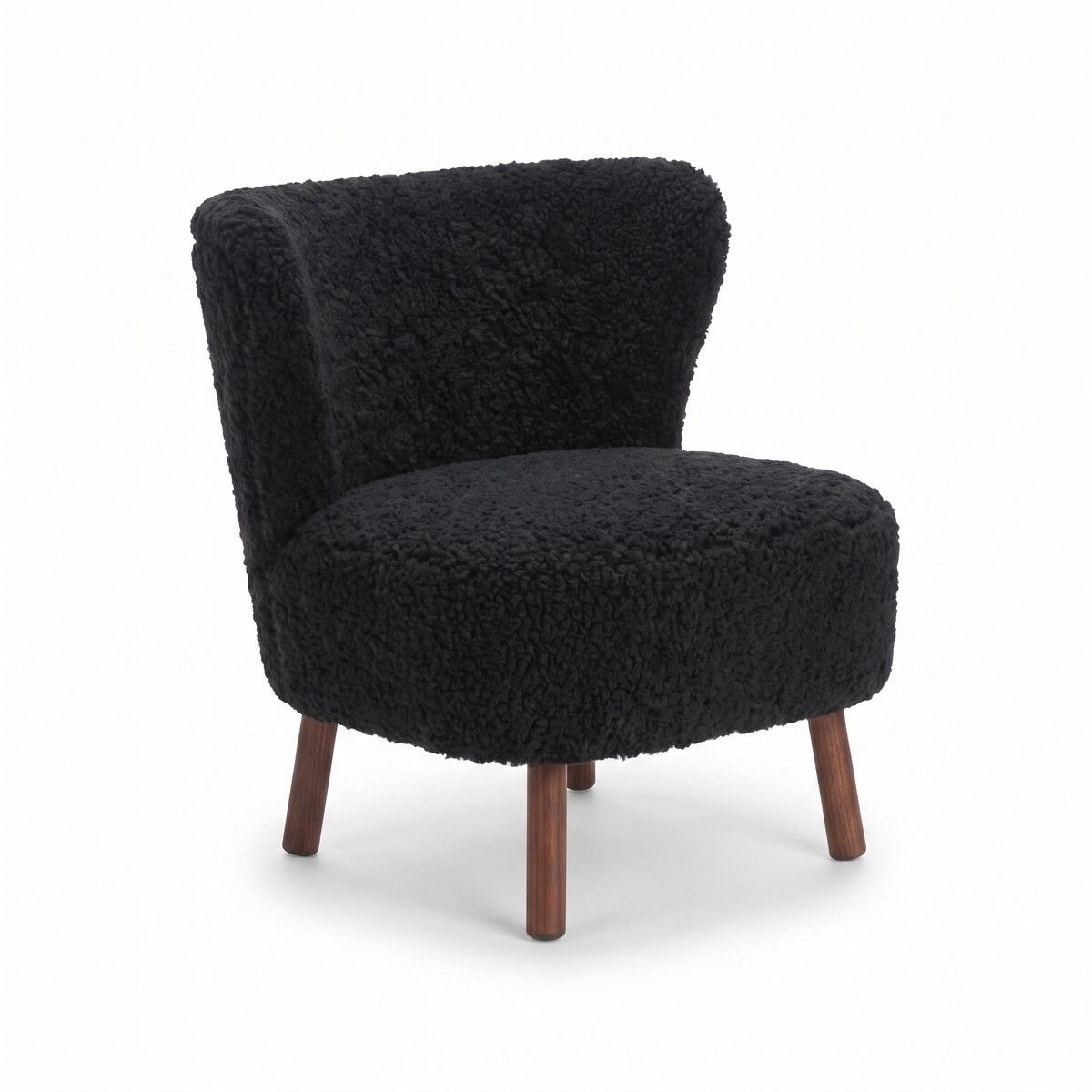 Fauteuil lounge Emil | Laine courte