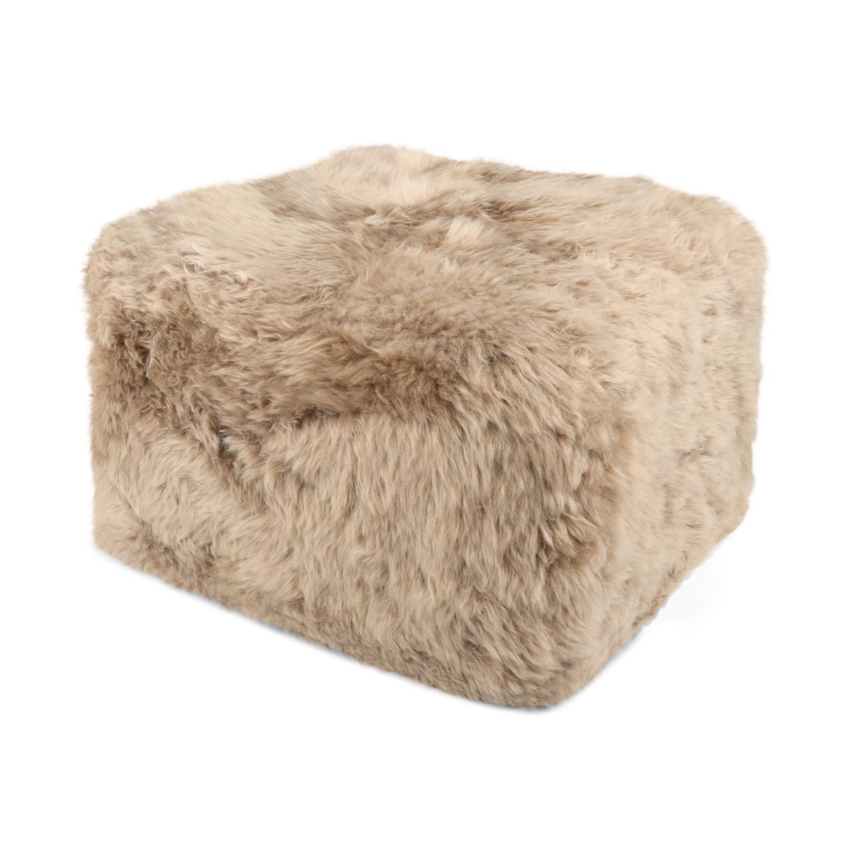 Pouf en peau de mouton | Laine longue