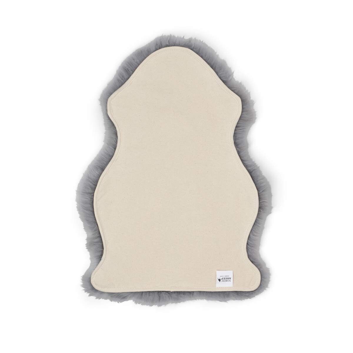 Peau de mouton mérinos | Long poil | Nouvelle-Zélande | Mini | 65×45 cm Gris
