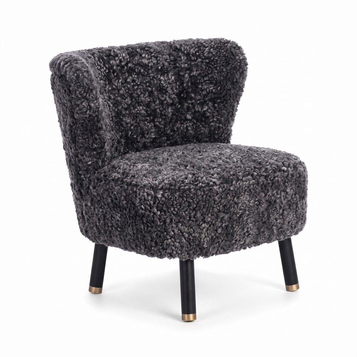 Fauteuil lounge Emil | Laine courte