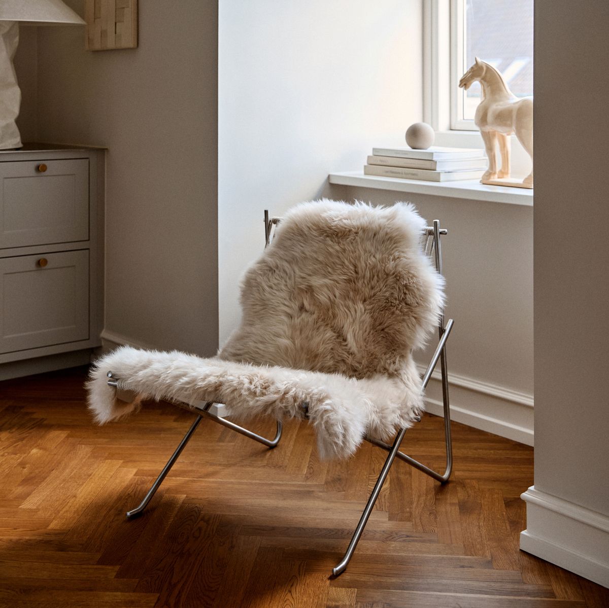 Peau de mouton de Nouvelle-Zélande à laine longue 100 cm Aubergine