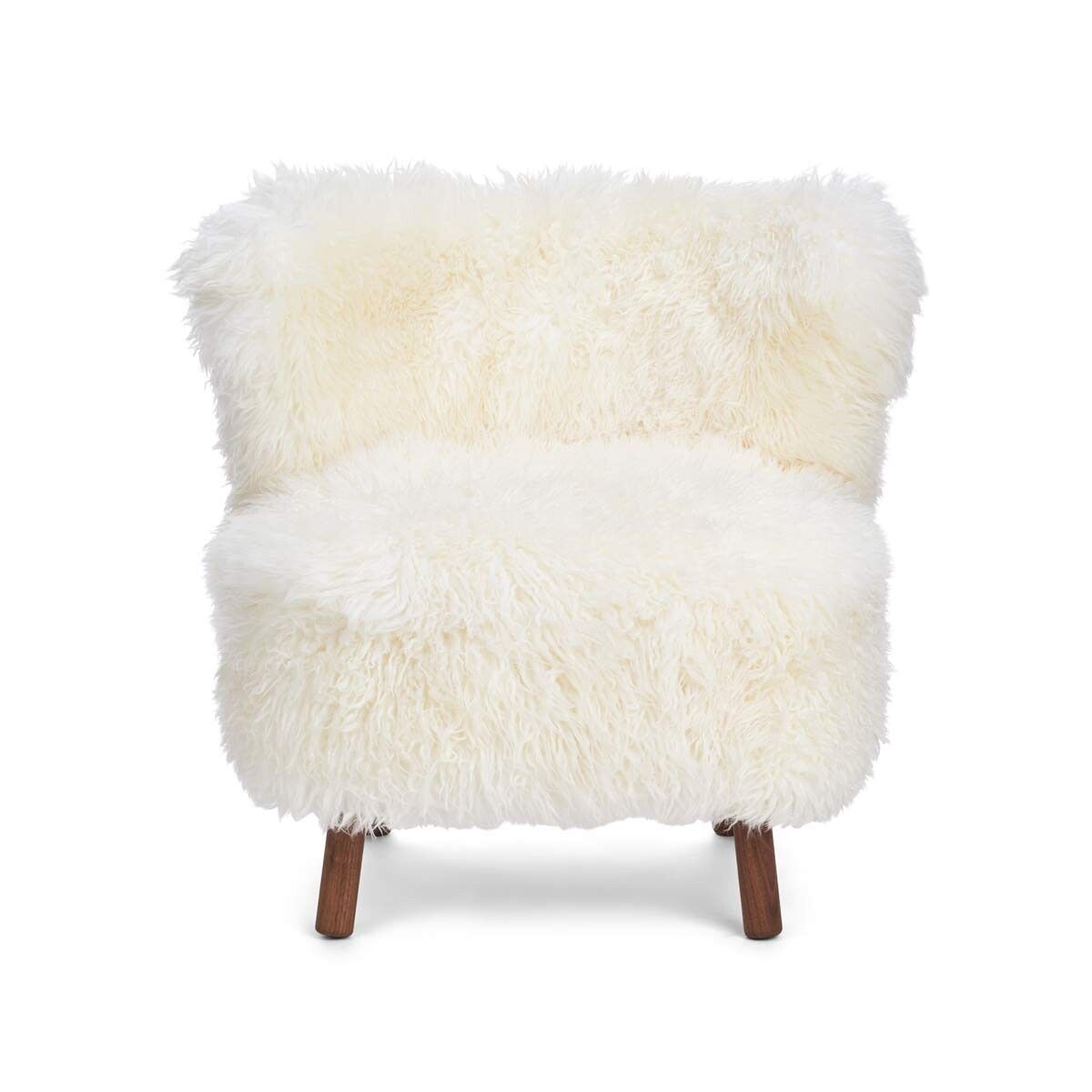Fauteuil lounge Emil | Laine longue Blanche-Neige
