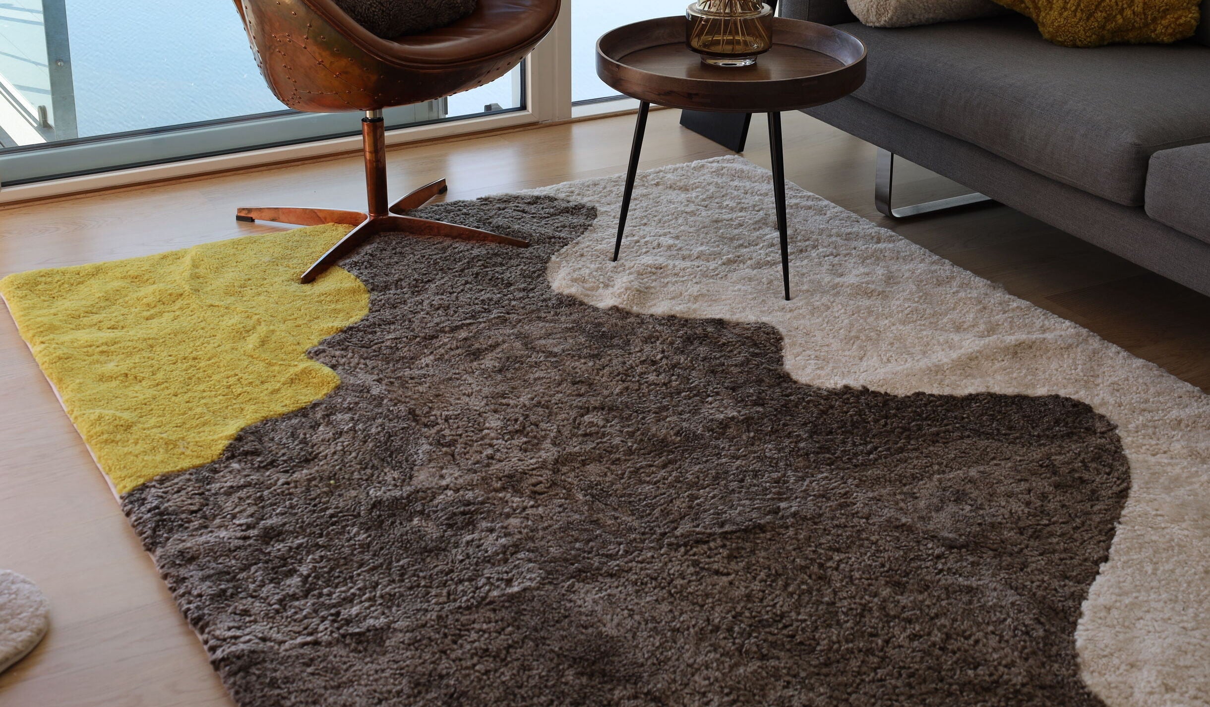 Tapis rectangulaires en peau de mouton